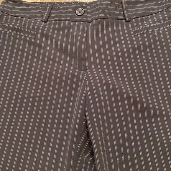 Courtenay black dress slackss with white & blue pinstripes. Sz. 8. - Picture 3 of 6